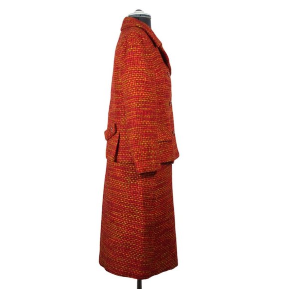 Retro 60s Joseph Magnin women's‎ chunky tweed mod couture Mad Man skirt suit set - Picture 5 of 16